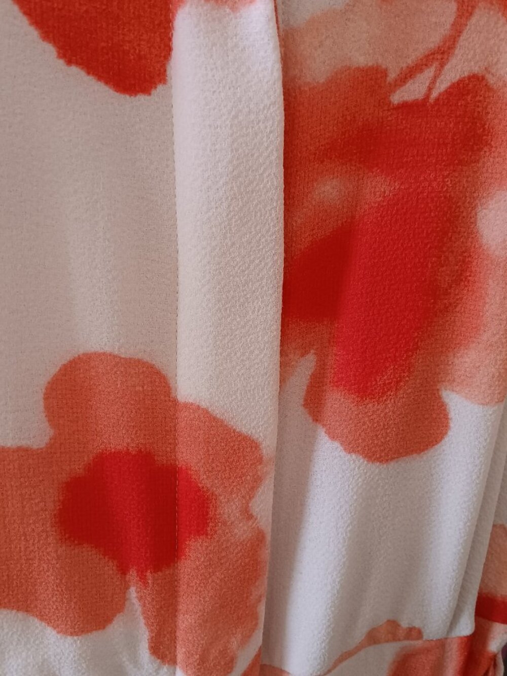 NWT Donna Karan New York Peony Coral & Red Sleeveless Maxi Crepe Dress Size 12 - Picture 4 of 14